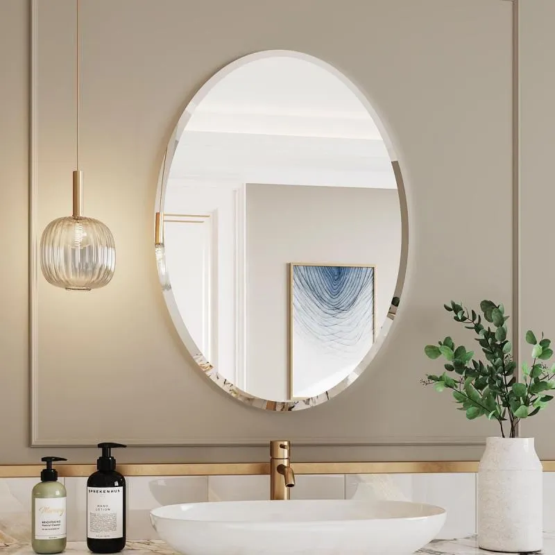 ফ্রেমলেস ডিম্বাকৃতি বাথরুমের আয়না